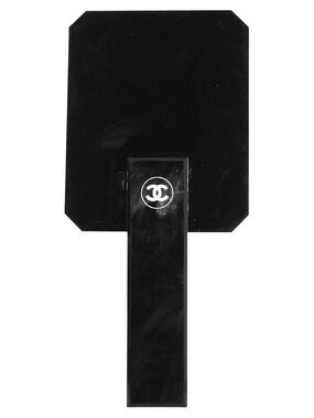 CHANEL Black Hand Mirror CC Logo